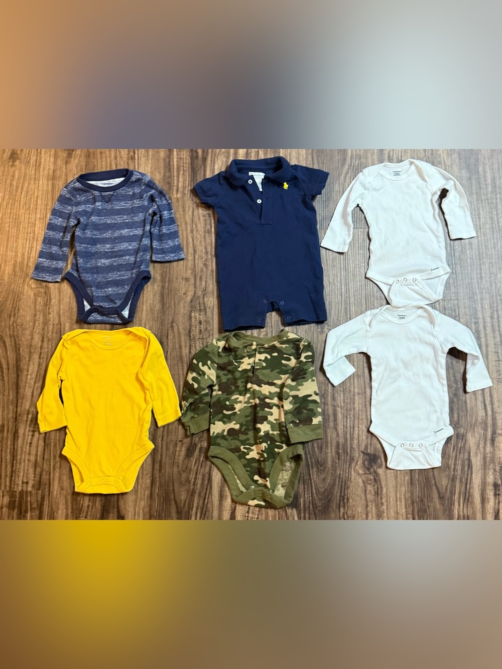 3-6 Months Boys Bundle Long Sleeve Body Suits Ralph Lauren Romper Winter Fall